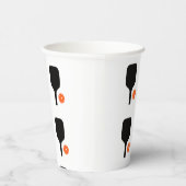 Pickleball peddel & sinaasappel pickleball papieren bekers (Rechts)