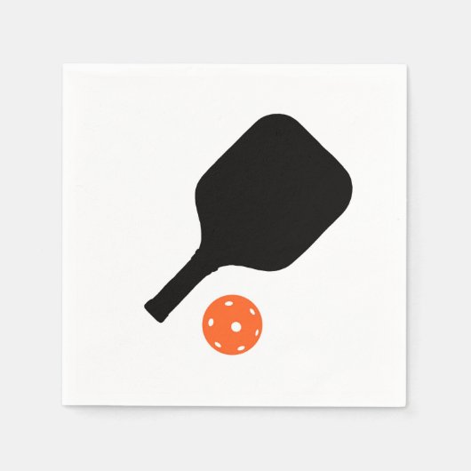 Pickleball peddel & sinaasappel pickleball servet (Voorkant)