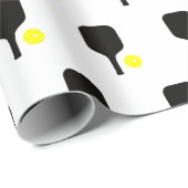 Pickleball peddels & ballen cadeaupapier (Rol Hoek)