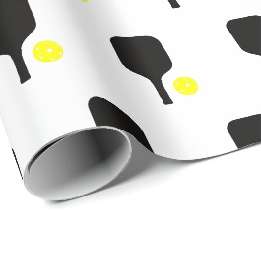 Pickleball peddels & ballen cadeaupapier (Rol Hoek)