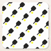 Pickleball peddels & ballen kartonnen onderzetters (Voorkant)