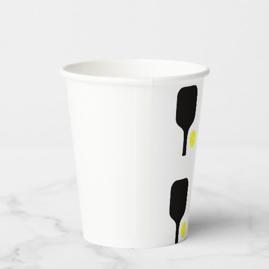 Pickleball peddels & ballen papieren bekers (Rechts)