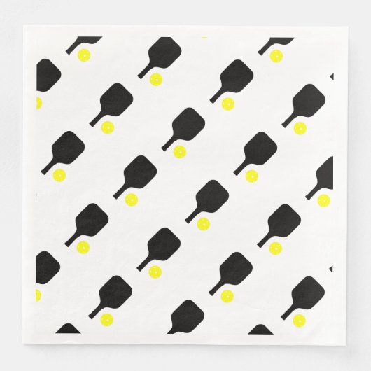 Pickleball peddels & ballen servet (Voorkant)