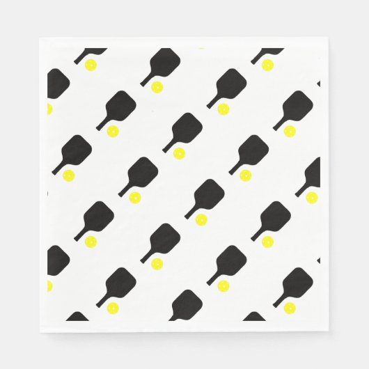 Pickleball peddels & ballen servet (Voorkant)