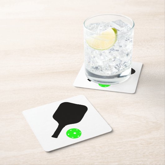 Pickleball peddels & groene ballen kartonnen onderzetters (Insitu)