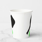 Pickleball peddels & groene ballen papieren bekers (Rechts)