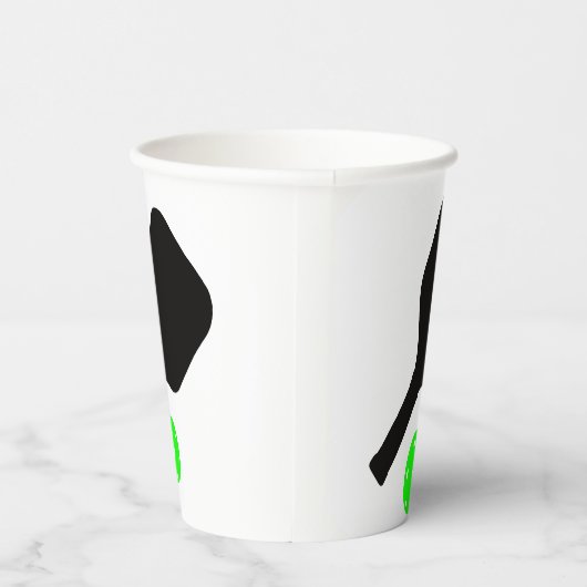 Pickleball peddels & groene ballen papieren bekers (Rechts)