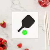 Pickleball peddels & groene ballen servet (Insitu)