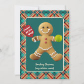 Pickleball Peperkoek Kerstvreugde Feestdagenkaart (Voorkant)