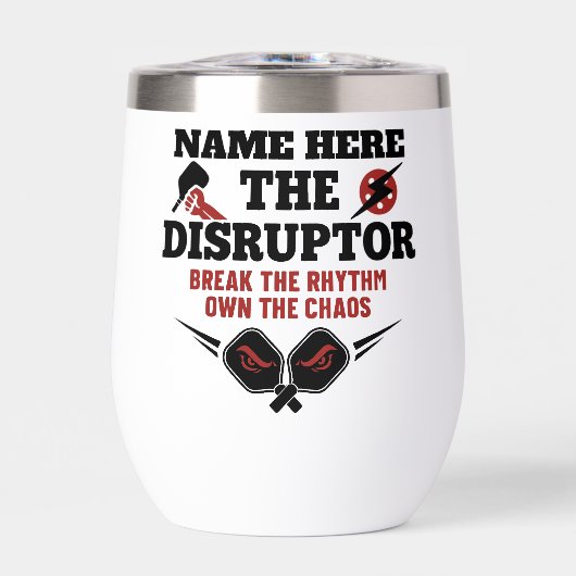 Pickleball personaliseerde de naam van de disrupto (Voorkant)