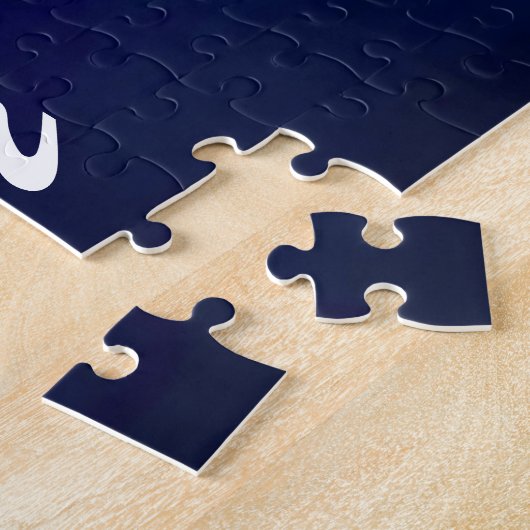 Pickleball personaliseren met naam Blauwe achtergr Legpuzzel (Zijkant)