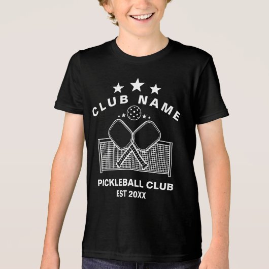 Pickleball Personalized Club Name Tri-Blend Shirt (Voorkant)