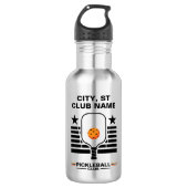 Pickleball Personalized Name Pickleball Club Waterfles (Voorkant)