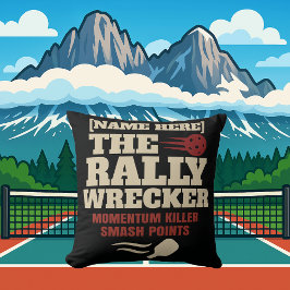 Pickleball Personalized Name Rally Wrecker Kussen