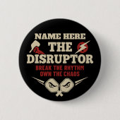 Pickleball Personalized Name The Disruptor Button (Voorkant)