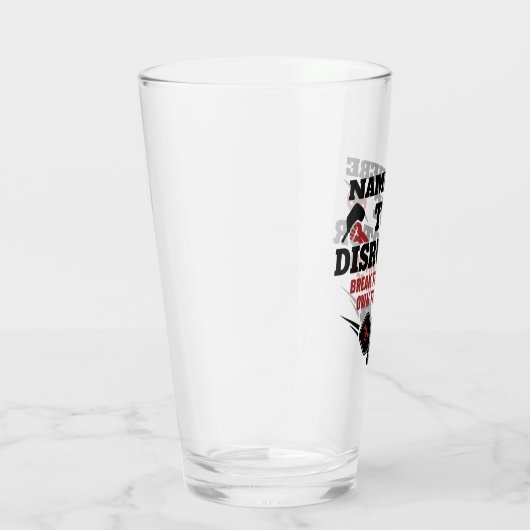 Pickleball Personalized Name THE DISRUPTOR Chaos Glas (Rechts)