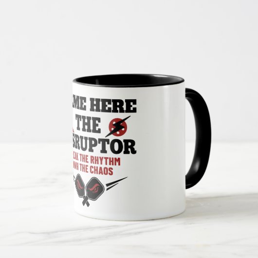 Pickleball Personalized Name The Disruptor Mok (Voorkant rechts)