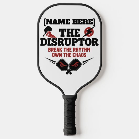 Pickleball Personalized Name The Disruptor Paddle (Voorkant)