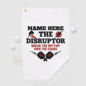 Pickleball Personalized Name The Disruptor Towel Golfhanddoek (Insitu)