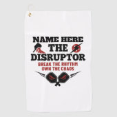 Pickleball Personalized Name The Disruptor Towel Golfhanddoek (Voorkant)