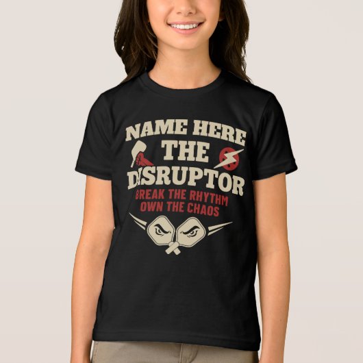 Pickleball Personalized Name The Disruptor Tri-Blend Shirt (Voorkant)