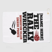 Pickleball Personalized Name The Rally Wrecker Golfhanddoek (Horizontaal)