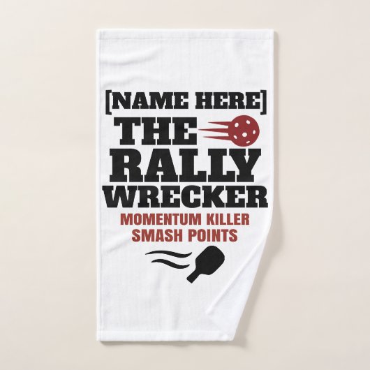 Pickleball Personalized Name The Rally Wrecker Handdoek (Handdoek)
