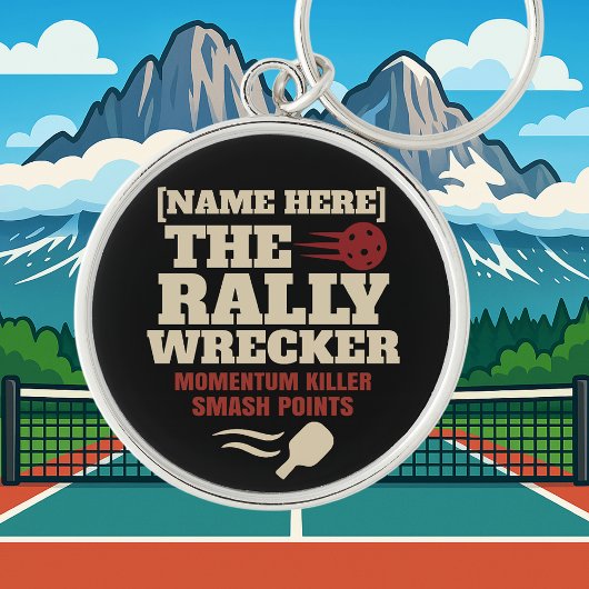 Pickleball Personalized Name THE RALLY WRECKER Sleutelhanger