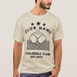 Pickleball Persoonlijke Clubnaam T-shirt