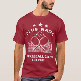 Pickleball Persoonlijke Clubnaam T-shirt