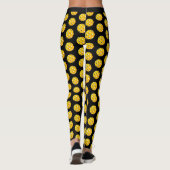 Pickleball Persoonlijke Leggings zwart geel (Achterkant)