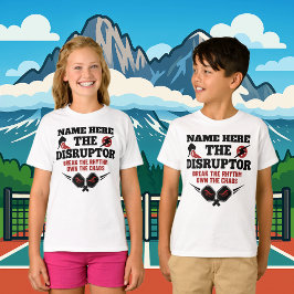 Pickleball Persoonlijke Naam DE DISRUPTOR Chaos T-shirt