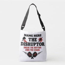 Pickleball Persoonlijke Naam De Disruptor Knop Crossbody Tas