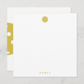 Pickleball Persoonlijke naam Mustard Yellow Notitiekaartje (Voorkant / Achterkant)