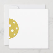 Pickleball Persoonlijke naam Mustard Yellow Notitiekaartje (Achterkant)