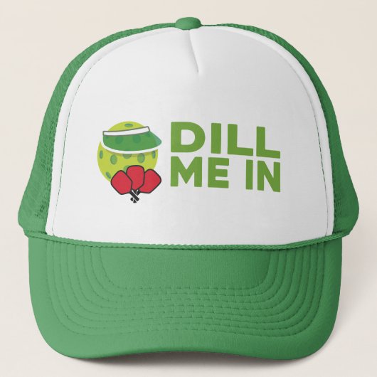 Pickleball-Pet "Dill me In" Trucker Pet (Voorkant)