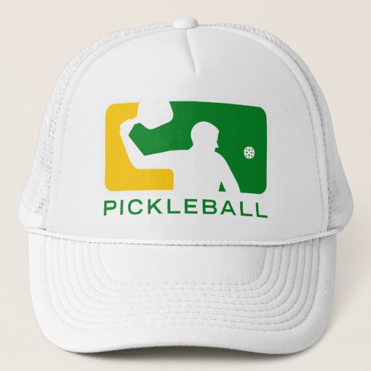 Pickleball-Pet: Grote Liga (groen/geel) Trucker Pet (Voorkant)