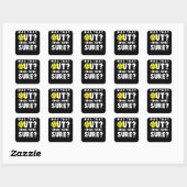 Pickleball Phrase Gezegde: Vierkante Sticker (Vel)