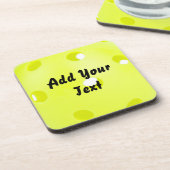 Pickleball Pickle Ball Yellow Customaliz Bier Onderzetter (Linkerzijde)