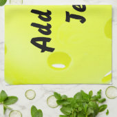 Pickleball Pickle Ball Yellow Customize Personaliz Theedoek (Gevouwen)