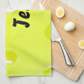 Pickleball Pickle Ball Yellow Customize Personaliz Theedoek (Quarter Fold)