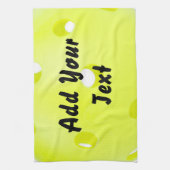 Pickleball Pickle Ball Yellow Customize Personaliz Theedoek (Verticaal)