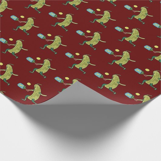 Pickleball Pickle Cadeaupapier (Hoek)