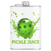 Pickleball "Pickle Juice" glas Heupfles (Voorkant)