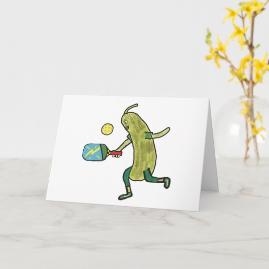 Pickleball Pickle Kaart (Gele Bloem)