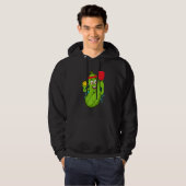 Pickleball Pickle Paddle Cucumber Player Vegan Hoodie (Voorkant volledig)