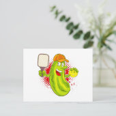 Pickleball Pickle Player Briefkaart (Staand voorkant)