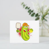Pickleball Pickle Player Feestdagenkaart (Staand voorkant)