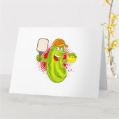 Pickleball Pickle Player Kaart (Gele Bloem)