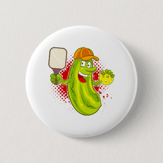 Pickleball Pickle Player Ronde Button 5,7 Cm (Voorkant)